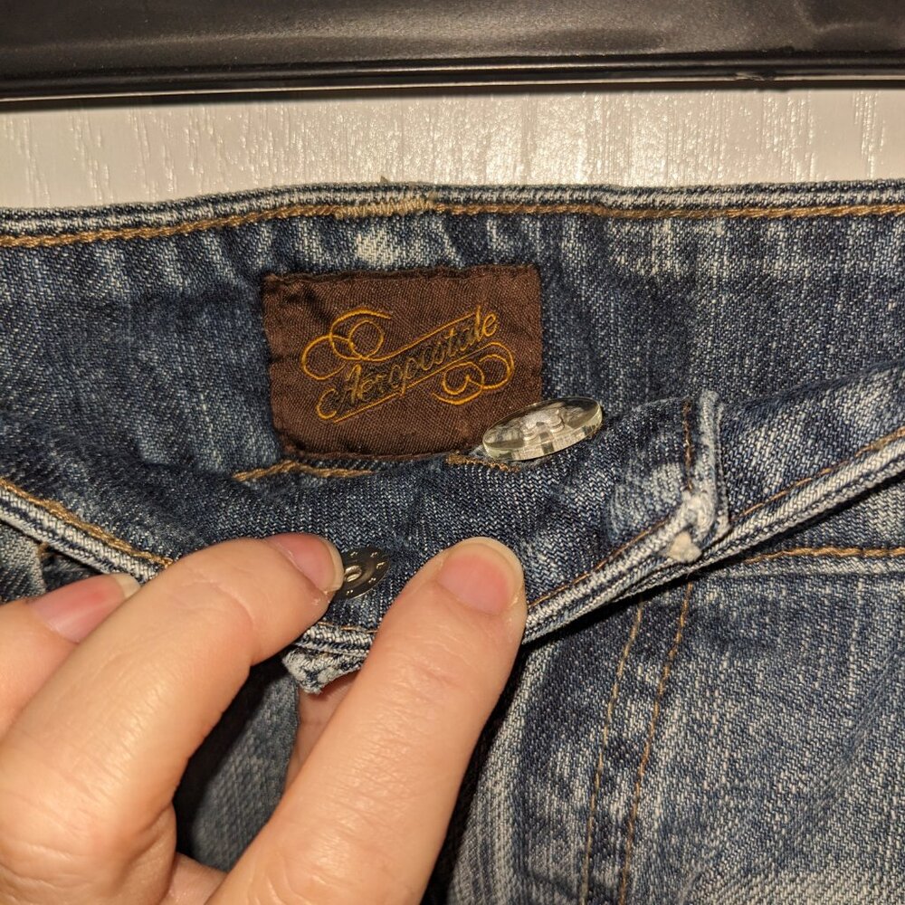 Aeropostale Cutoff Denim Skirt Sz 11/12 - Picture 3 of 5